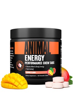 Animal Energy Performance Chews -Boosts Mind & Body Energy  Mango  120 chewable Tablets