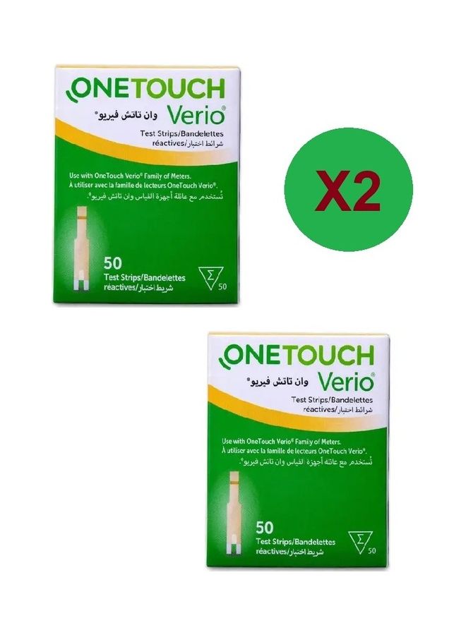 One Touch 50 Piece Verio Test Strips (2 Pieces) - Image 1