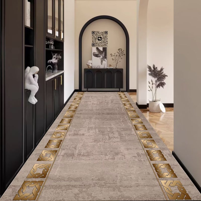 Wholesale Crystal Velvet Corridor Rug - Long Strip, Customizable for Hotels & Homes