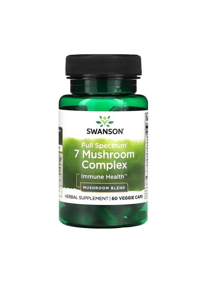 SWANSON Full Spectrum 7 Mushroom Complex, 60 Veggie Caps 