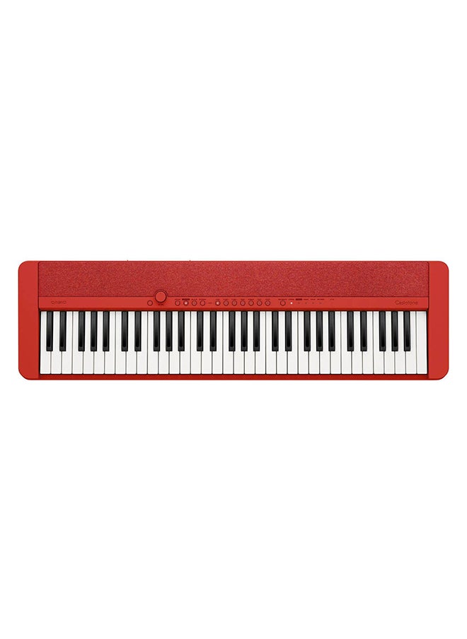 CASIO Digital Keyboard 61 Keys 3 Level of Touch Response 61 Tones Red  - Image 1
