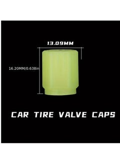 PAMEER 4pcs Fluorescent Car Tire Valve Stem Caps, Waterproof Glow-in-the-Dark PVC, Universal Fit, Assorted Colors, for Night Visibility and Protection. Blue  - Image 3