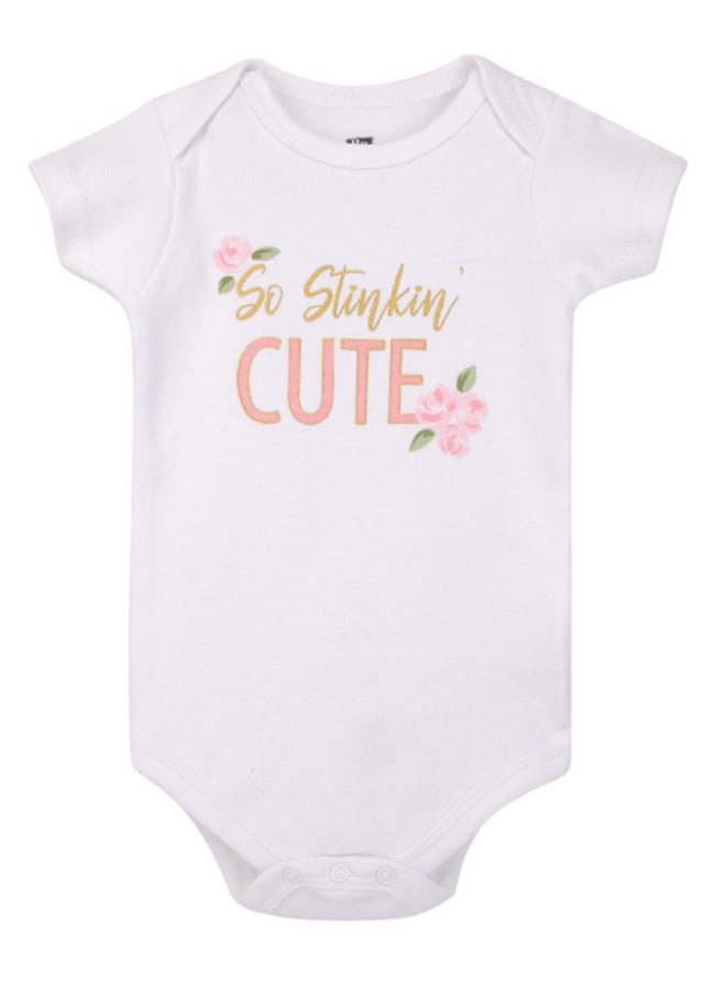 hudson baby Baby Layette Set 3 Piece Roses, 6 - 9 Months  - Image 4