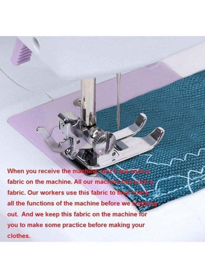 ال سي ماكينة خياطة صغيرة محمولة مزودة بـ 12 نمط غرزة، وتحكم مزدوج في السرعة، وإضاءة مدمجة، وقاطع خيط، وطاولة تمديد، مثالية للمبتدئين والخياطة المنزلية - Image 4