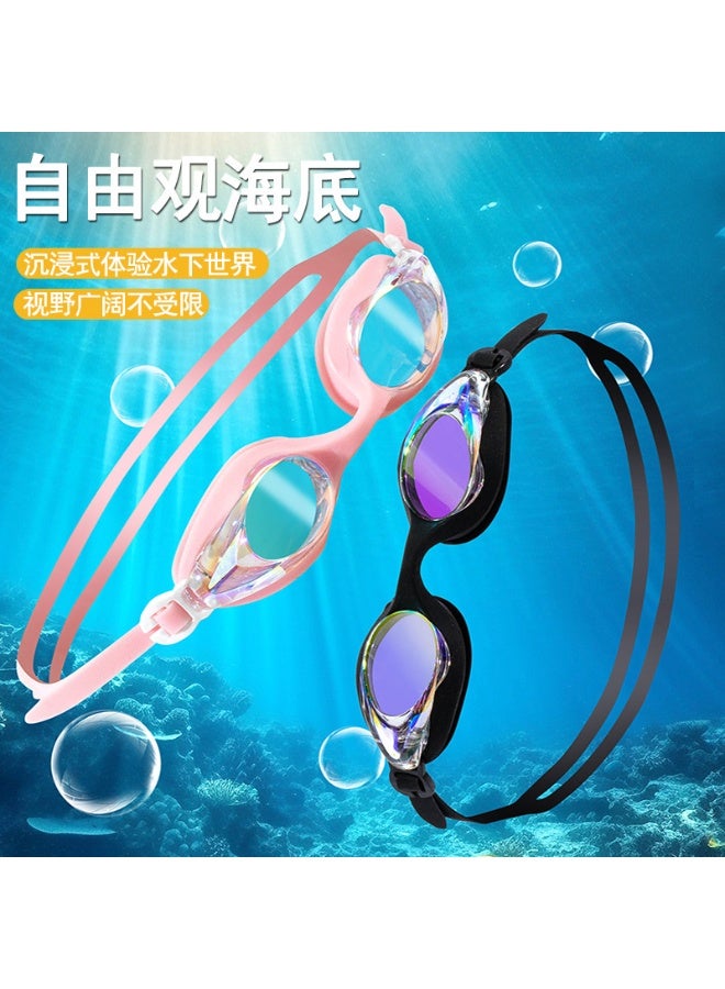 Dolphin 5016 Anti-Fog & UV Swimming Goggles for Adults Mirrored Lenses Silicone Straps With Box & Earplugs, Light Pink - Image 4