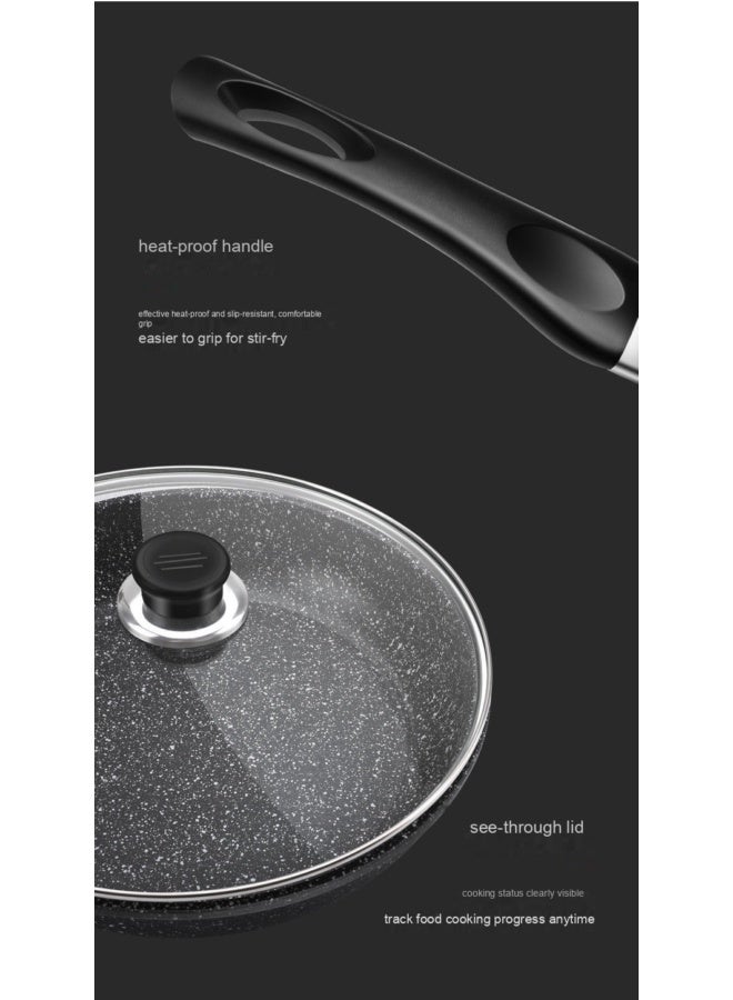 NeeMee Non-stick stone frying pan, home-use flat-bottom pan, compatible with all stoves, pancake pan, potsticker pan, flat pan - Image 5