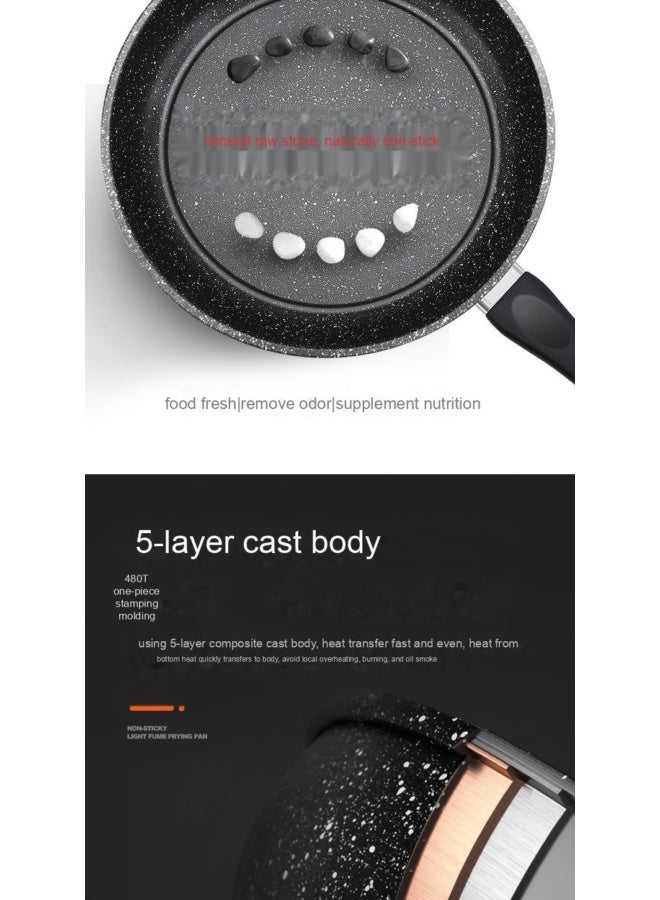 NeeMee Non-stick stone frying pan, home-use flat-bottom pan, compatible with all stoves, pancake pan, potsticker pan, flat pan - Image 4