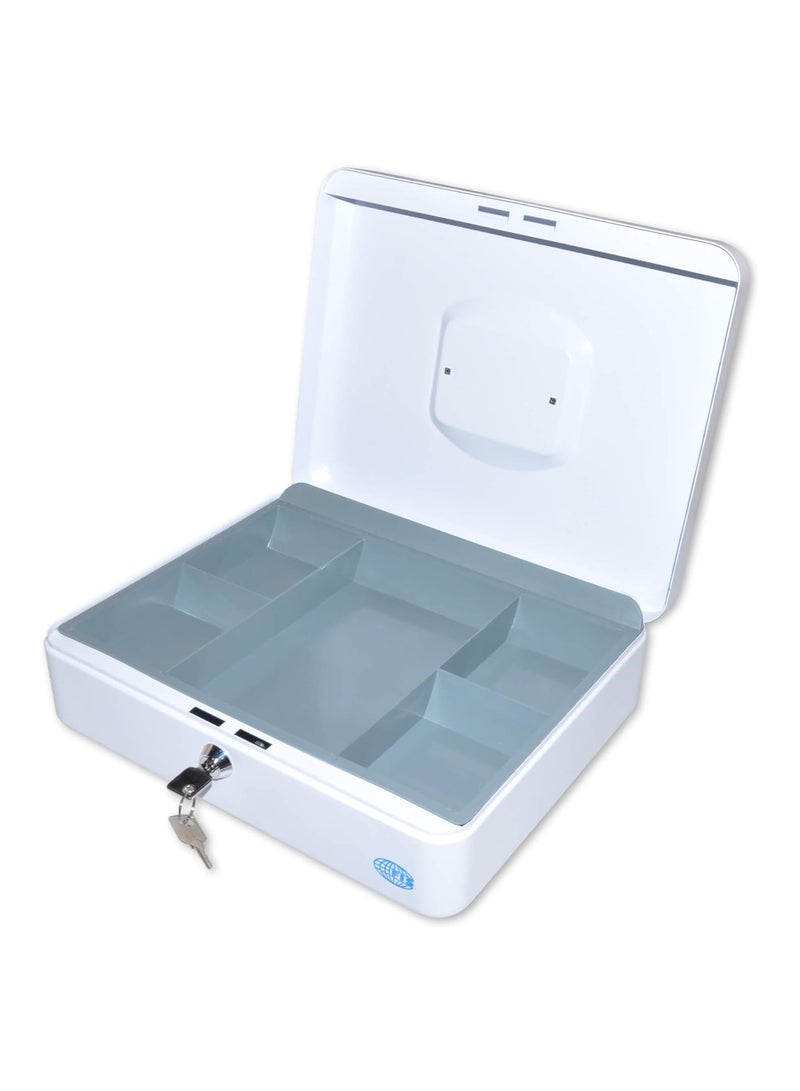 FIS صندوق نقدي FIS مع مفتاح 12 بوصة، تشطيب مطفي باللون الأبيض - FSCPTS0019WT - Image 2