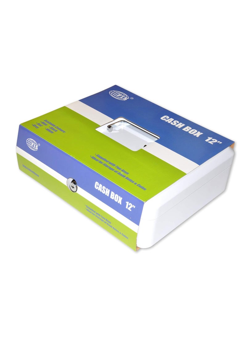 FIS صندوق نقدي FIS مع مفتاح 12 بوصة، تشطيب مطفي باللون الأبيض - FSCPTS0019WT - Image 3