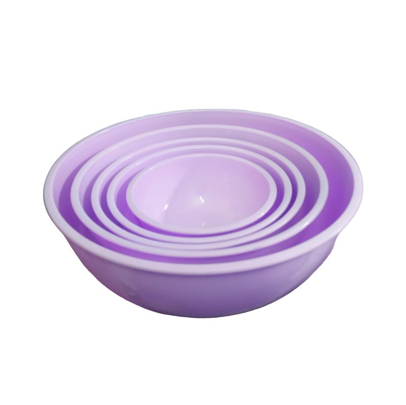 Tekzie 5 Pcs Plastic Mixing Bowls Set, Bowls for Space Saving for Kitchen (Any One Color Will Be Sent You as Per Availability) - Image 3