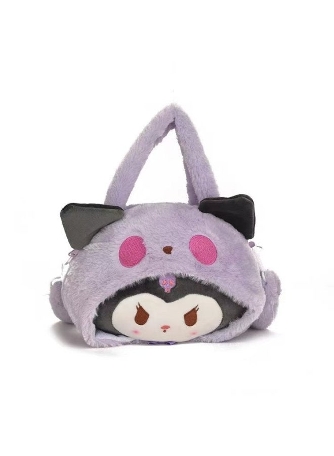 Cartoon Kids Mini Backpack Girls Single Shoulder Crossbody Bag Doll Handbag Makeup Bag Japanese Style Coin Purse Children's Toy-Color:Purple 2  - Image 1