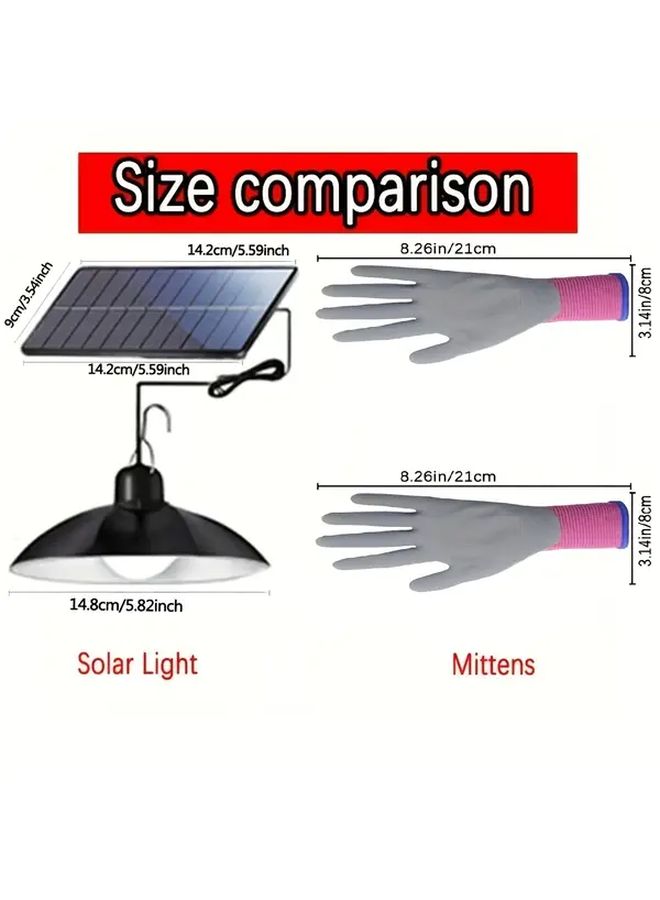 2 Head Solar Pendant Light Outdoor Indoor RV Camping Decor Remote Control - Image 3
