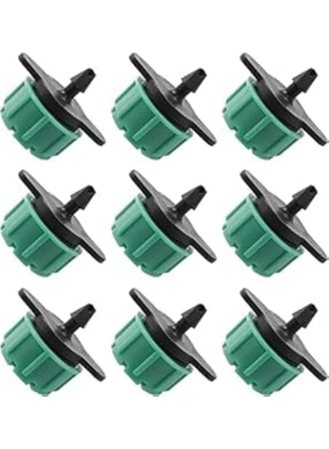 MERIDIAN HYDROPONICS Green Drip Irrigation Dripper on Barbed, Adjustable Flow, Anti-Clogging Purifier, 50 Pack - Image 1