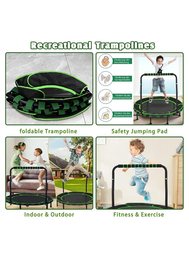 ترامبولين اللياقة البدنية فوروبي للأطفال، ترامبولين صغير قابل للطي من 3 إلى 6 سنوات بمقبض إسفنجي قابل للتعديل، للتمرين، داخلي وخارجي، للاستخدام المنزلي، أقصى حمولة 150 كجم - Image 3