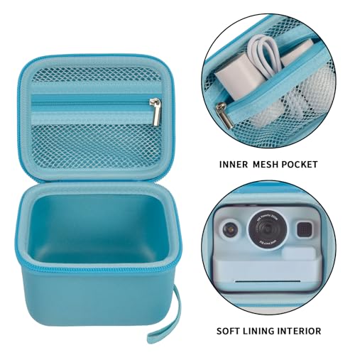 ANKHOH Case for Dylanto/for DUDUDRAGON/for Cimizi/for Yehtta/for ETIKEZ Kids Camera Instant Print, 1080P Kid Cameras Storage Organizer Gifts Bag for Printing Paper and Toy Accessories,Blue-Only Box - Image 3