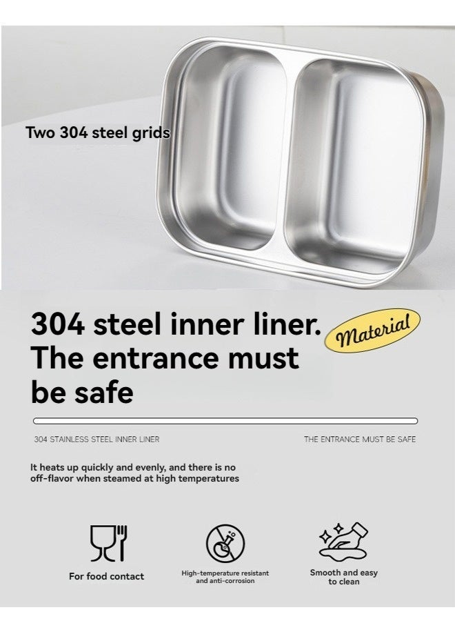 Beauenty Electric Lunch Box Food Warmer Heater Removable Stainless Steel Container Portable for Car Truck Office Home Camping Picnic ﻿ - Image 2