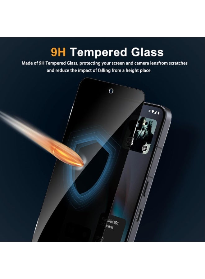 موز [2 Pack] Privacy Screen Protector for Nothing Phone (3) 5G, Anti-Spy 9H Tempered Glass, Full Coverage, Scratch Resistant,28 ° Full Screen Anti-peeping (Nothing Phone (3) 5G) - Image 2