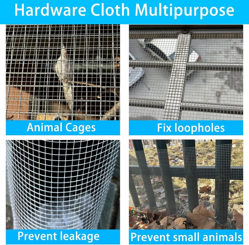 LOVEERCT Store GARDEN & HOME Hardware Cloth 1/4 Inch 16in X 20ft,23 Gauge Hot Dip Galvanized After Welded Cage Mesh Roll Square Chicken Wire Netting Rabbit Fence Snake Fencing Rodent Animals Weasel Raccoons - Image 5