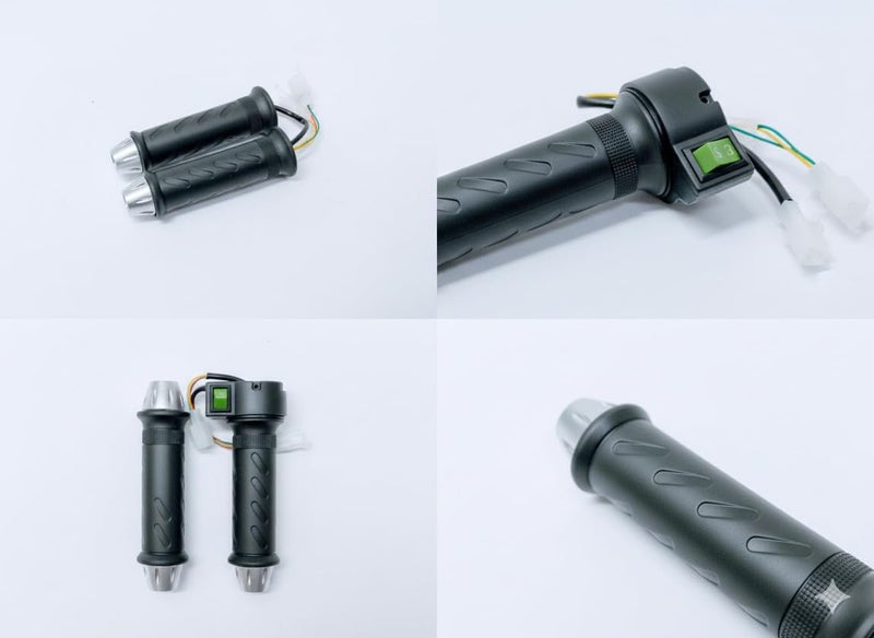 AAKICHI Electric Scooter Handlebar Throttle Grip Set, Black Ergonomic Design with Power Switch, Wired Control System for Okinawa Praise Scooter - Image 3