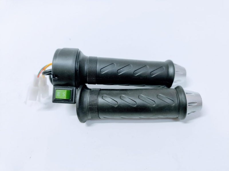 AAKICHI Electric Scooter Handlebar Throttle Grip Set, Black Ergonomic Design with Power Switch, Wired Control System for Okinawa Praise Scooter - Image 1