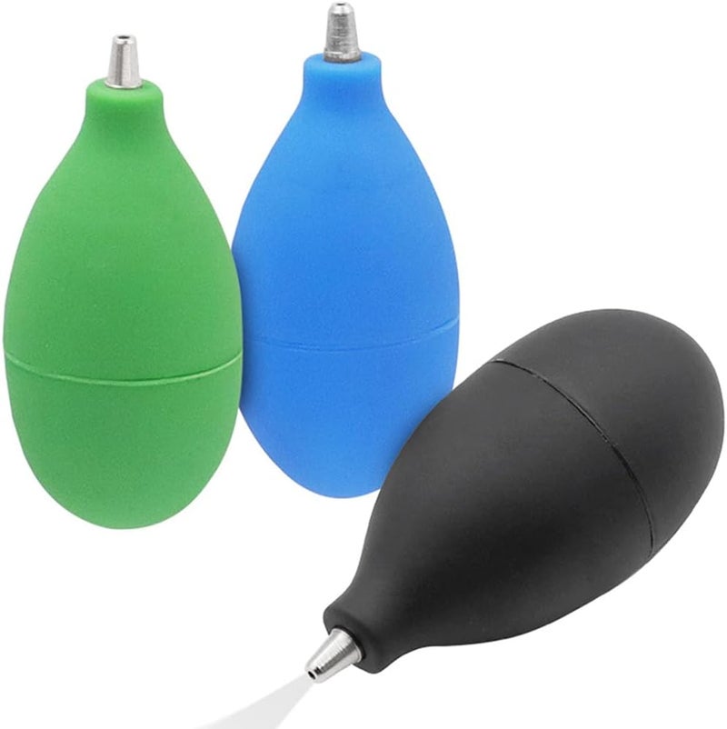 Eyech 3Pcs Blowing Dust Ball Air Blower Mini Squeeze Ball Pump Metal Nozzle Rubber Blowing Pump Cleaning Tool for Camera Lens Watch Mobile Phone Computer Repairing - Image 1