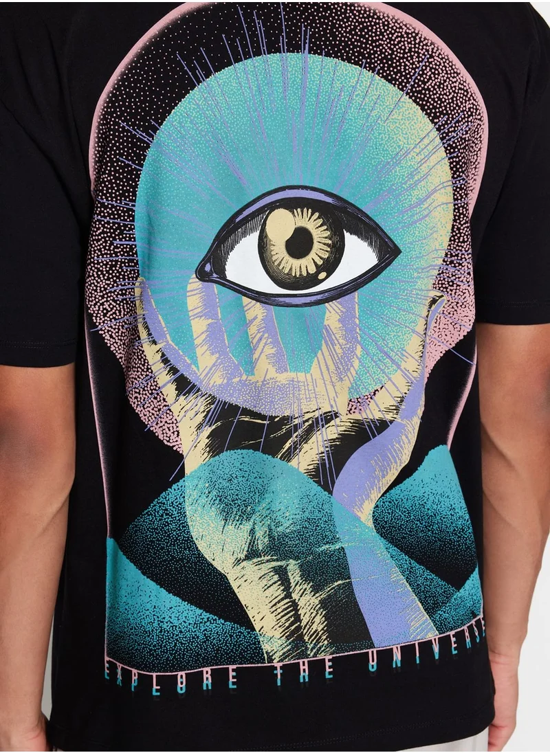 trendyol Graphic Printed Crew Neck T-Shirt