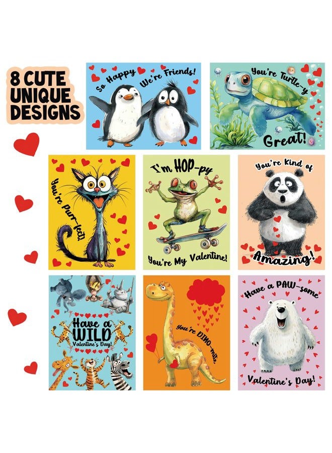 Bemoor 40 Pack Valentines Cards for Kids Classroom, Valentines for Kids Classroom, Class Valentines Day Gifts for Kids - 40 Cards with 50 Bookmarks Set - Image 4