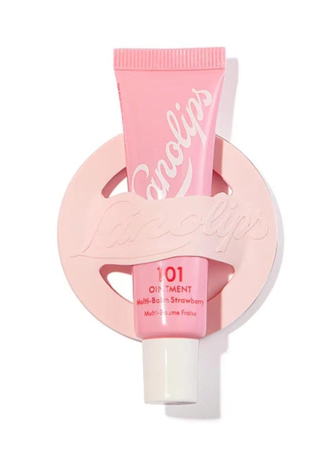 Lanolips 101 Ointment Strawberry & Lip Phone Holder - Fruity Lip Balm with Vitamin E Oil and Lanolin for Lip Hydration (10g) - Image 1