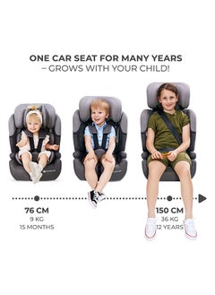Kinderkraft Car Seat Comfort Up, I - Size Booster Child Seat, With 5 Point Harness, Adjustable Headrest, For Toddlers , Infant, Group 1/2/3, 9 - 36 Kg, Up To 12 Years, Grey  - Image 4