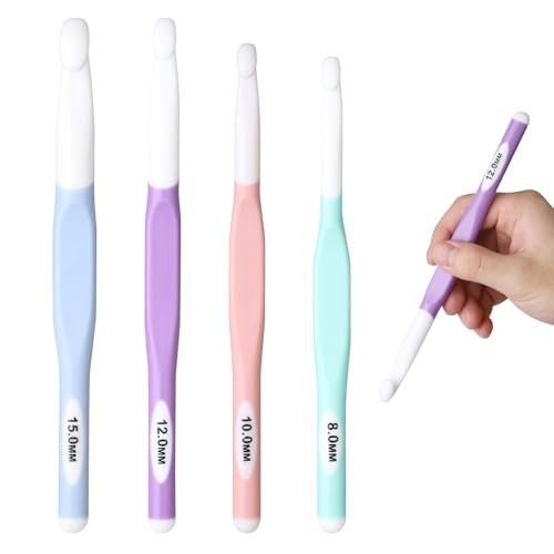 Froggod 4 Sizes Large Crochet Hooks Set for Chunky Yarn Ergonomic - Image 1