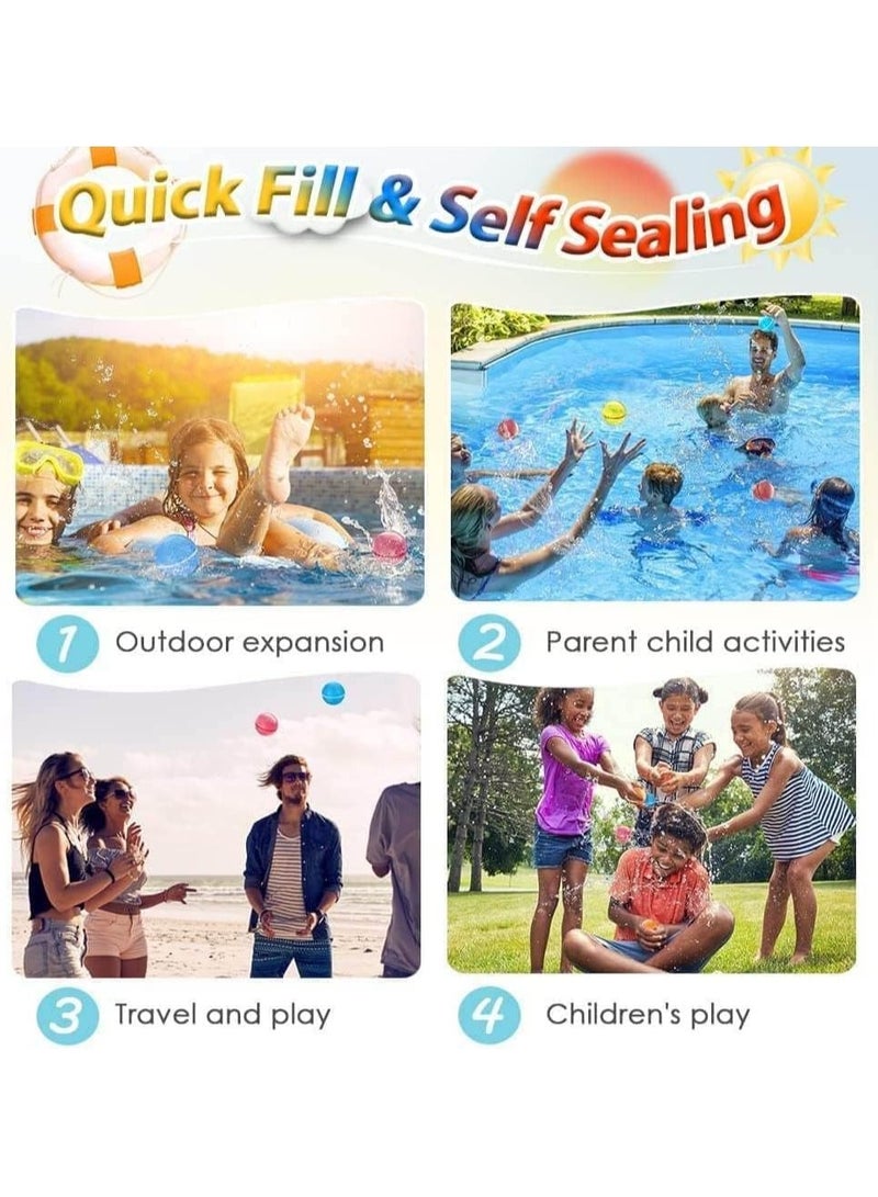 XICEN 12pcs Reusable Water Balloons Self-Sealing Water Bomb for Kids Adults Silicone Water Ball Summer Outdoor Swimming Pool Party Water Toys - Image 5