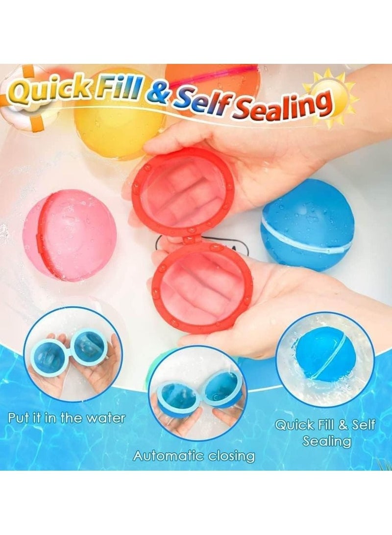 XICEN 12pcs Reusable Water Balloons Self-Sealing Water Bomb for Kids Adults Silicone Water Ball Summer Outdoor Swimming Pool Party Water Toys - Image 4