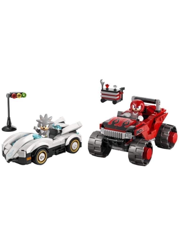 LEGO Sonic the Hedgehog Silver's Car vs. Knuckles' Monster Truck Building Set - Image 1