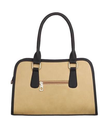 Keywest Women's Laurent Satchel Tote Handbag for Women | Ladies purse | Stylish Shoulder Bag | Gift For Woman | Beige || Black - Image 4