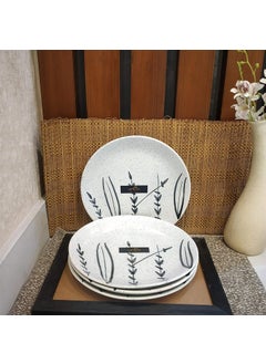 Caffeine Caffeine Ceramic Handmade White Bamboo Combo Dinner Set (12 pcs.)  - Image 5