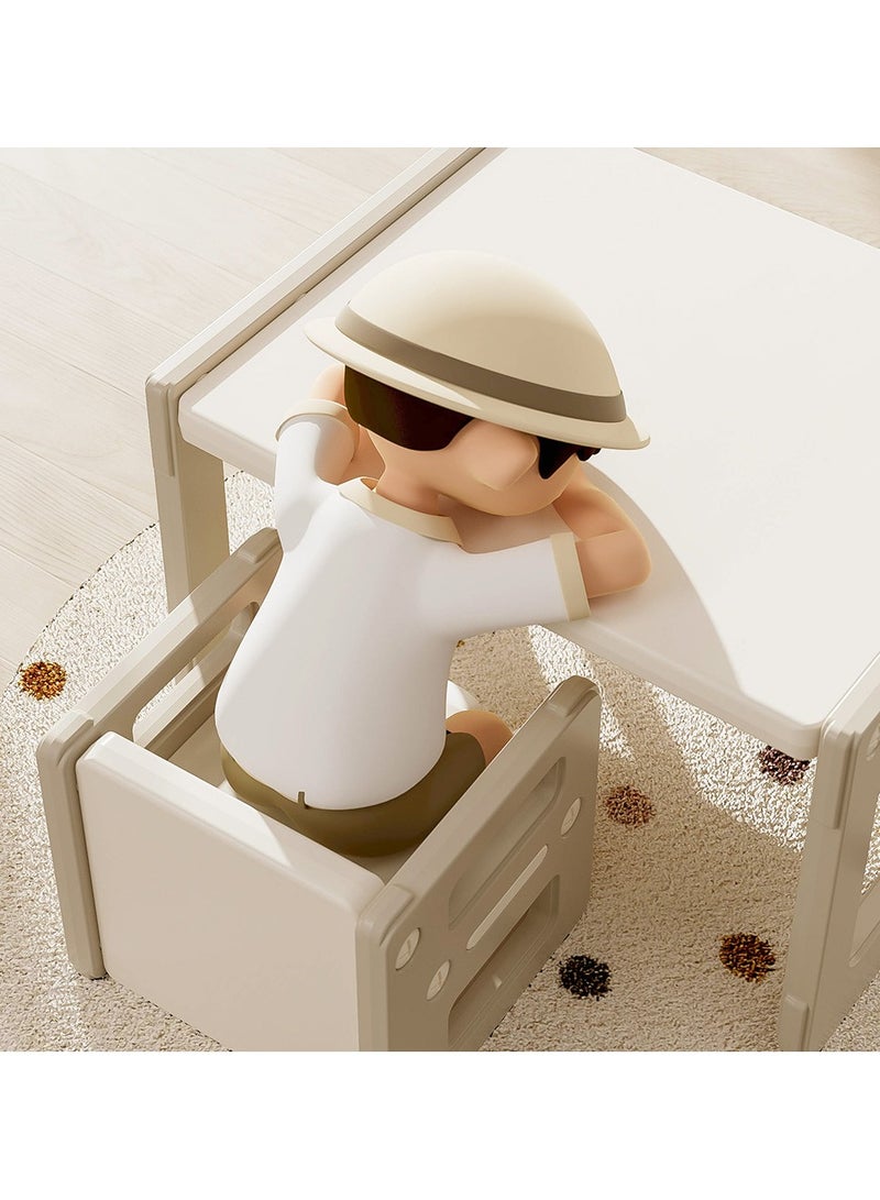 Little Story طاولة دراسة للأطفال مع كرسي - بيج - Image 5