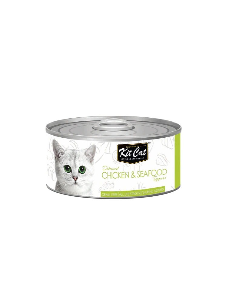 Kit Cat Grain Free Chicken & Seafood Topper Wet Cat Food - Image 3