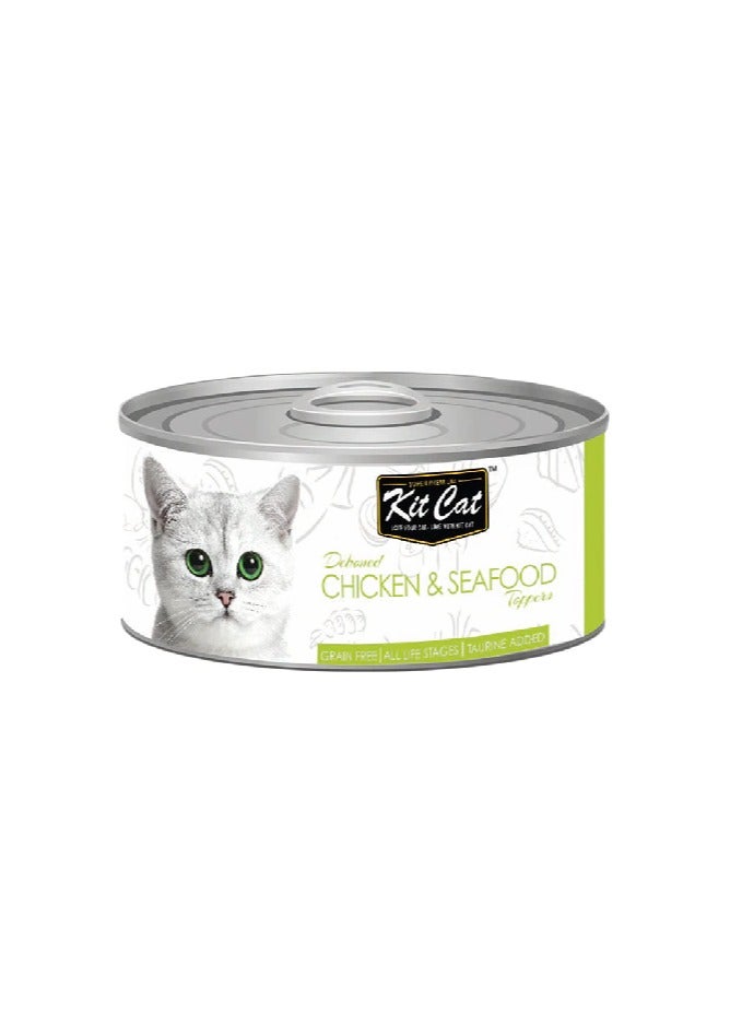 Kit Cat Grain Free Chicken & Seafood Topper Wet Cat Food - Image 2