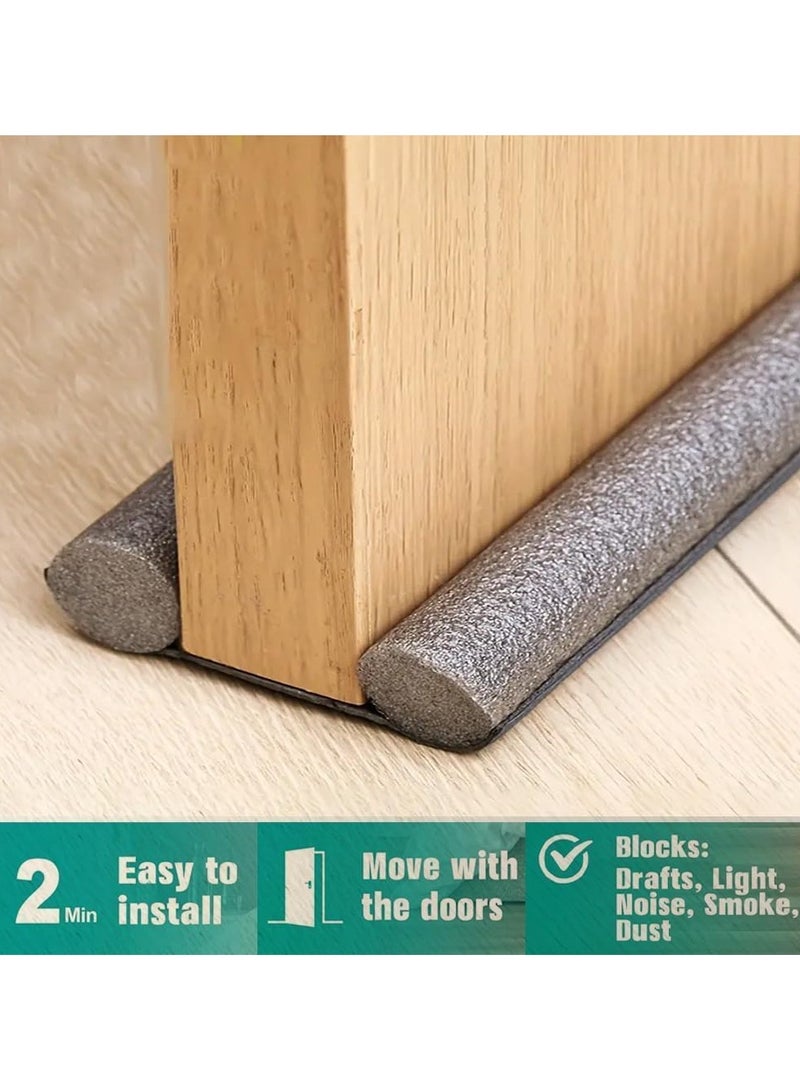 مخطوطات مانع مسودة الباب، سدادة مسودة الباب، 95 سم، كتل مخفض الضوضاء، الآفات، الحشرات، ضوء النسيم، الهواء البارد، دليل على الصوت، باب الاجتياح، ختم أسفل الباب، شريط عازل، حشو الفجوات - Image 2