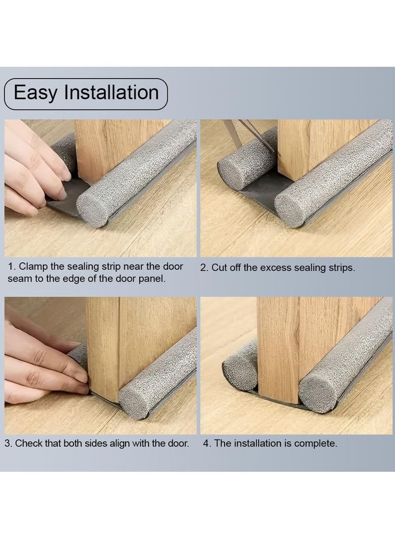 مخطوطات مانع مسودة الباب، سدادة مسودة الباب، 95 سم، كتل مخفض الضوضاء، الآفات، الحشرات، ضوء النسيم، الهواء البارد، دليل على الصوت، باب الاجتياح، ختم أسفل الباب، شريط عازل، حشو الفجوات - Image 5
