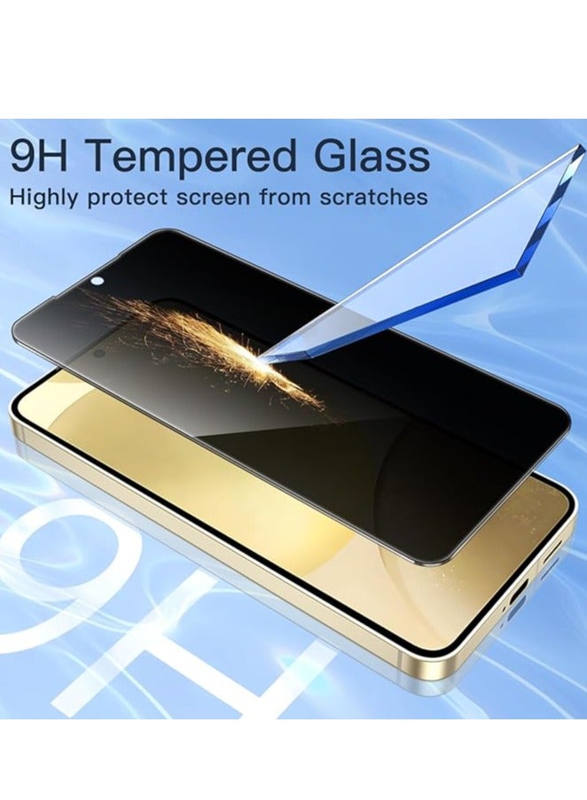 BORTONY Samsung Galaxy S25 Plus 5G Tempered Glass Film Anti-Spy Fingerprint ID Compatible with 2-Pack Bubble Free Tempered Glass for Samsung Galaxy S25 Plus 5G - Image 3