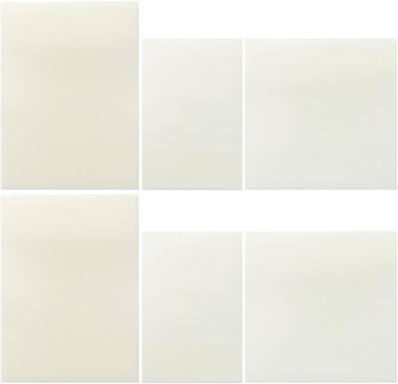6pcs Sticky Memo Pads 50 Sheets Per Pad 3 Sizes (9.5x7cm, 7.6x7.6cm, 7.6x5cm) Repositionable Sticky Tabs for Office School Annotation and Book Notes - Image 1