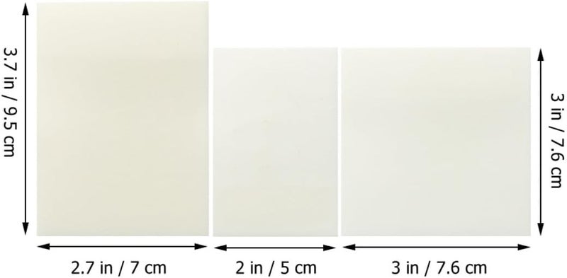 6pcs Sticky Memo Pads 50 Sheets Per Pad 3 Sizes (9.5x7cm, 7.6x7.6cm, 7.6x5cm) Repositionable Sticky Tabs for Office School Annotation and Book Notes - Image 2