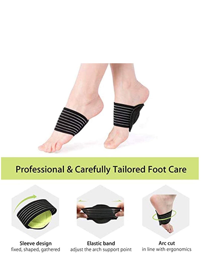 KASTWAVE Plantar Fasciitis Support, Compression Cushioned Sleeves with Padded Comfort Cushion High Arch Support for Heel Spurs Achy Foot Plantar Fasciitis Brace for Running Exercise Men Women - Image 3