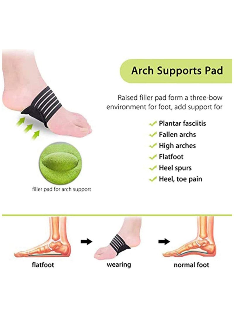 KASTWAVE Plantar Fasciitis Support, Compression Cushioned Sleeves with Padded Comfort Cushion High Arch Support for Heel Spurs Achy Foot Plantar Fasciitis Brace for Running Exercise Men Women - Image 4