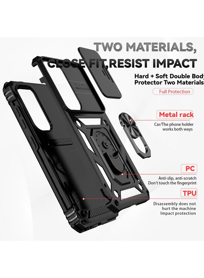 اس-توب جراب لهاتف Samsung Galaxy S25+ 5G مع حامل كاميرا منزلق - Image 4