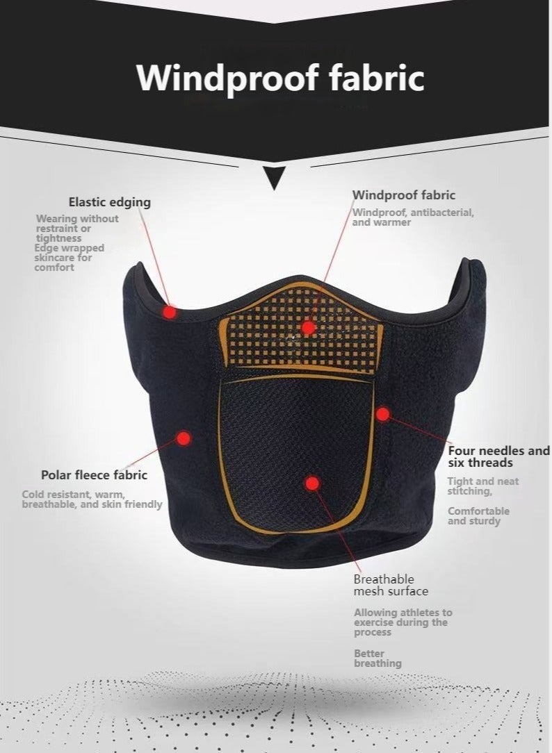 2Pcs Half Face Mask Windproof Men Women for Skiing Snowboarding Motorcycling Winter Outdoor Sports Highly Breathable - Image 5