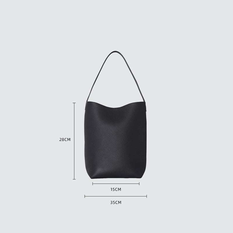 2025 Spring Festival The Rw Bucket Shoulder Cowhide Large Capacity Niche Handbag Genuine Leather Women'S Bag - Image 5