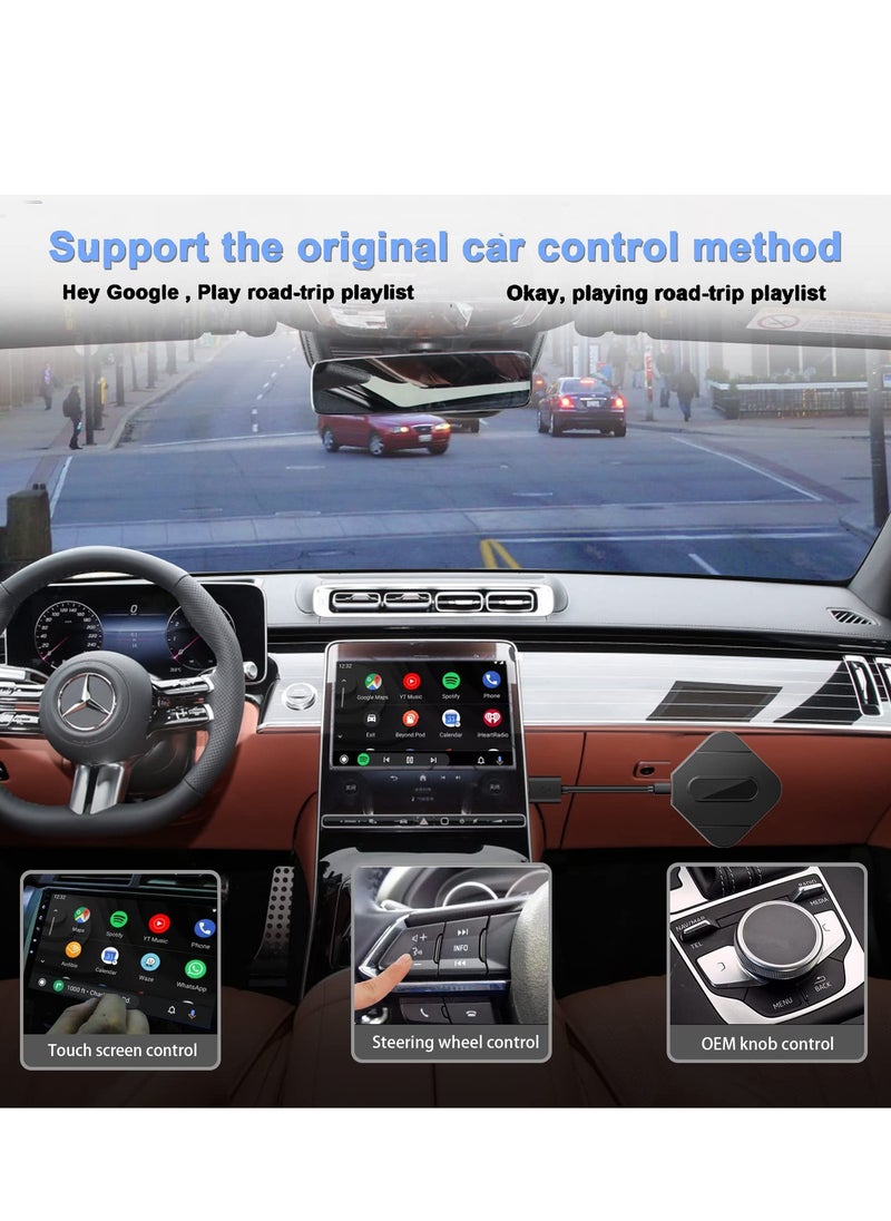 Generic - Wireless Android Auto Adapter for OEM Wired Android Auto Cars - Convert Your Factory Wired System to Wireless Android Auto and CarPlay. - Image 1