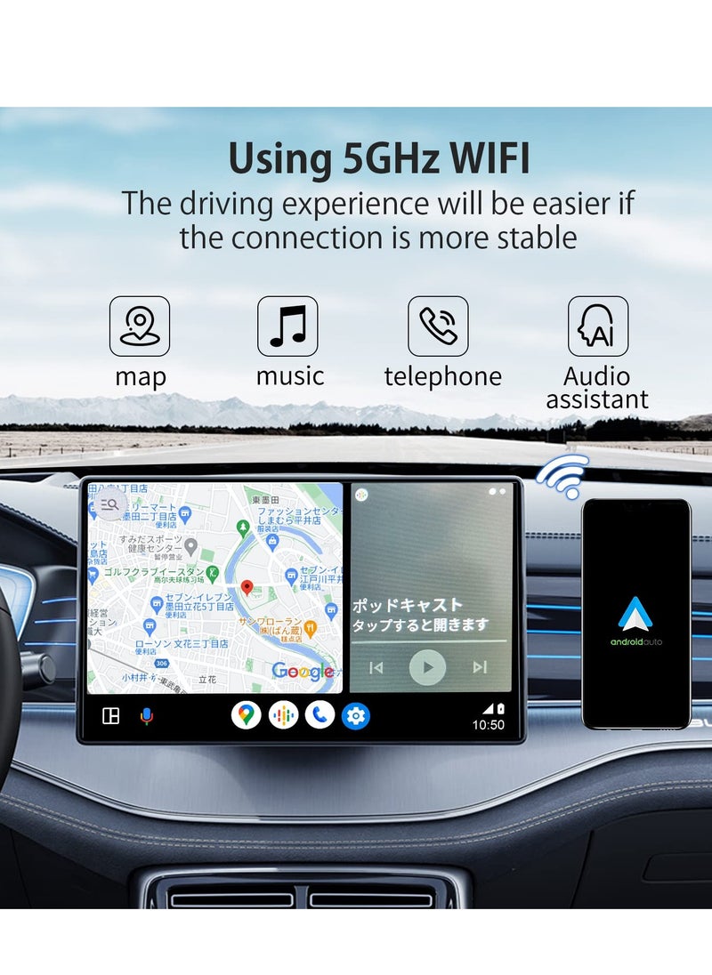 Generic - Wireless Android Auto Adapter for OEM Wired Android Auto Cars - Convert Your Factory Wired System to Wireless Android Auto and CarPlay. - Image 1